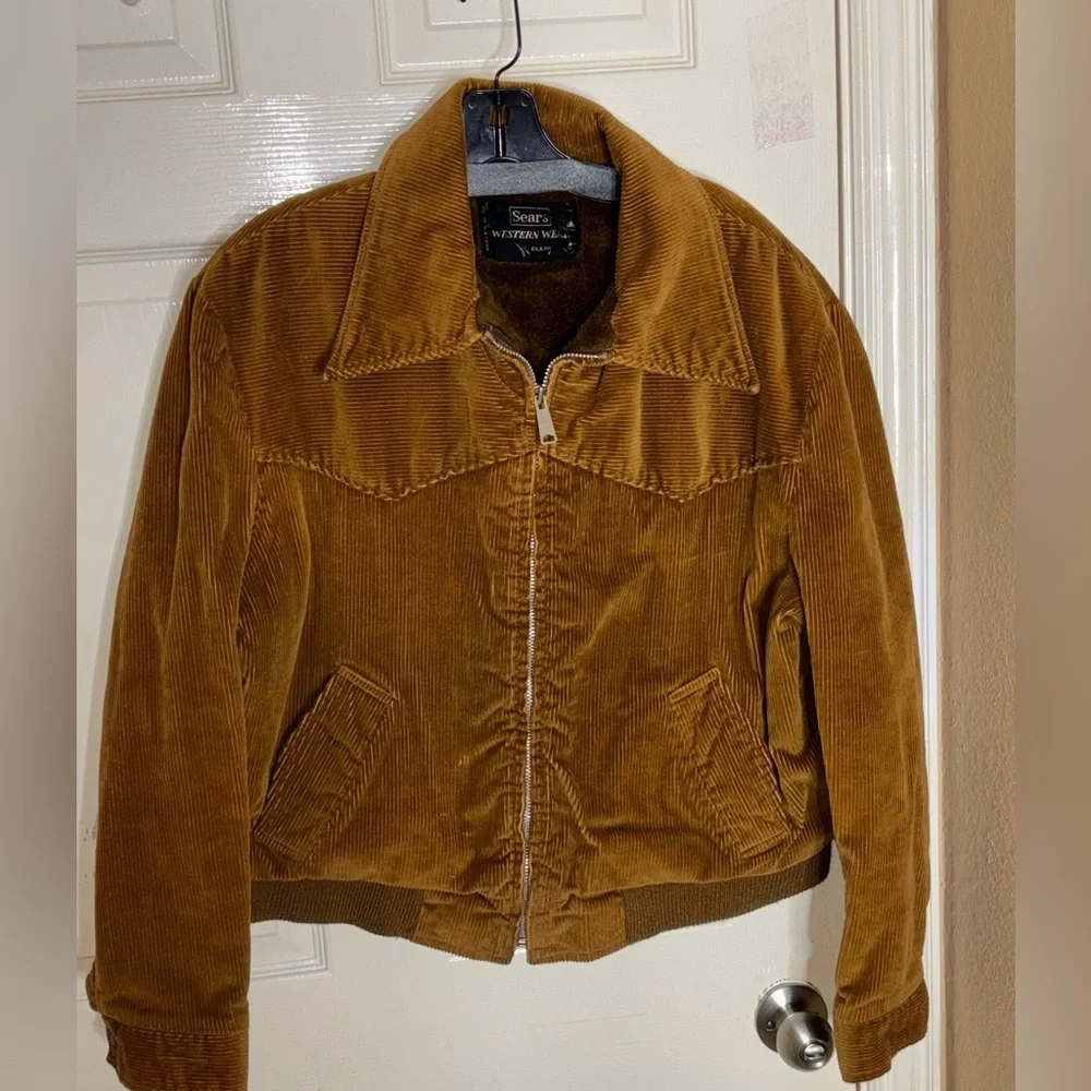 Vintage Sears 70’s Western wear Corduroy Lined Coat Jacket XL​​